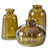 Amber Glass Bud Vases – Set of 3
