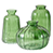 Emerald Glass Bud Vases – Set of 3